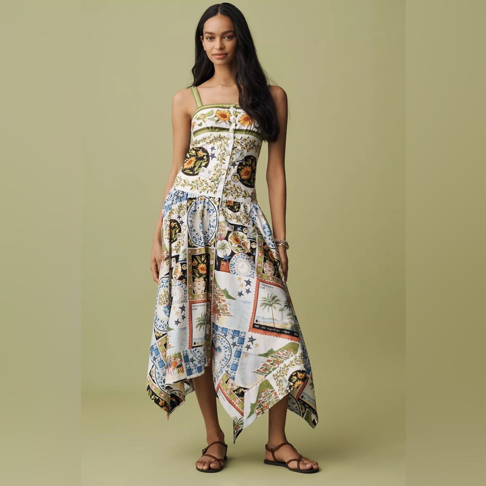 FARM Rio Multicolor Patchwork High-Low Dress - Picture 4 of 16